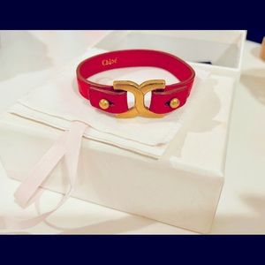 Chloe Leather Bracelet - Paradise Pink